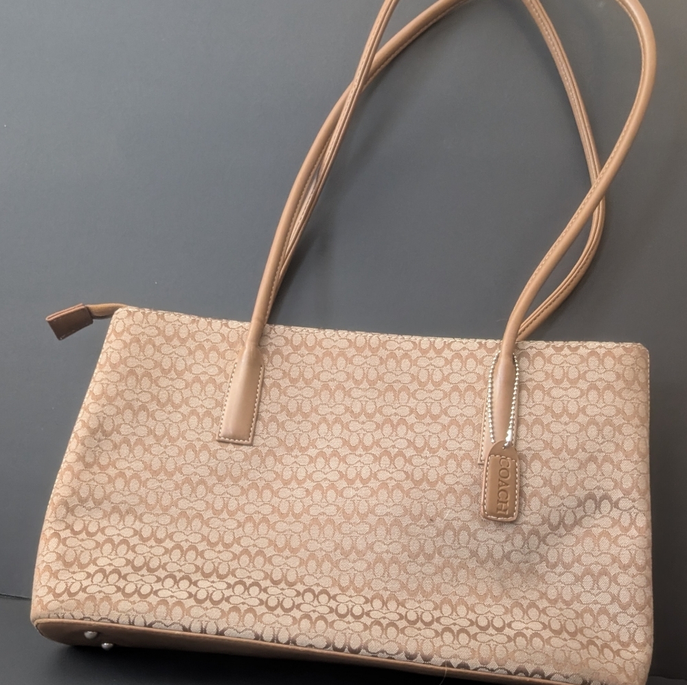 Coach Tan Signature Tote Bag